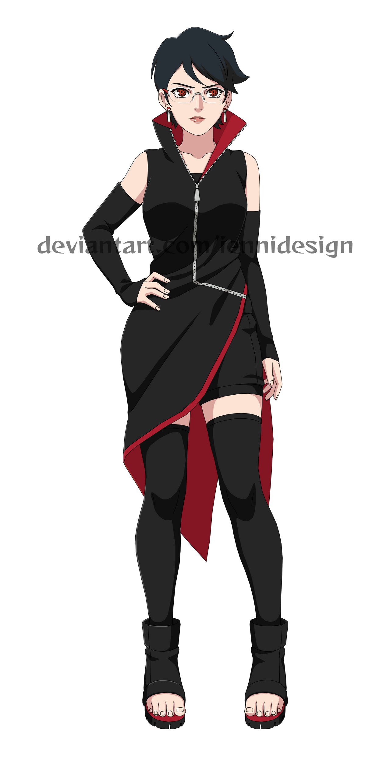 Commission|Sarada Uchiha (Timeskip, New Outfit) by iEnniDESIGN on ...