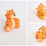 Cute Polymer Clay Tiger Sculpture