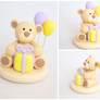 Cute Birthday Bear - Polymer Clay