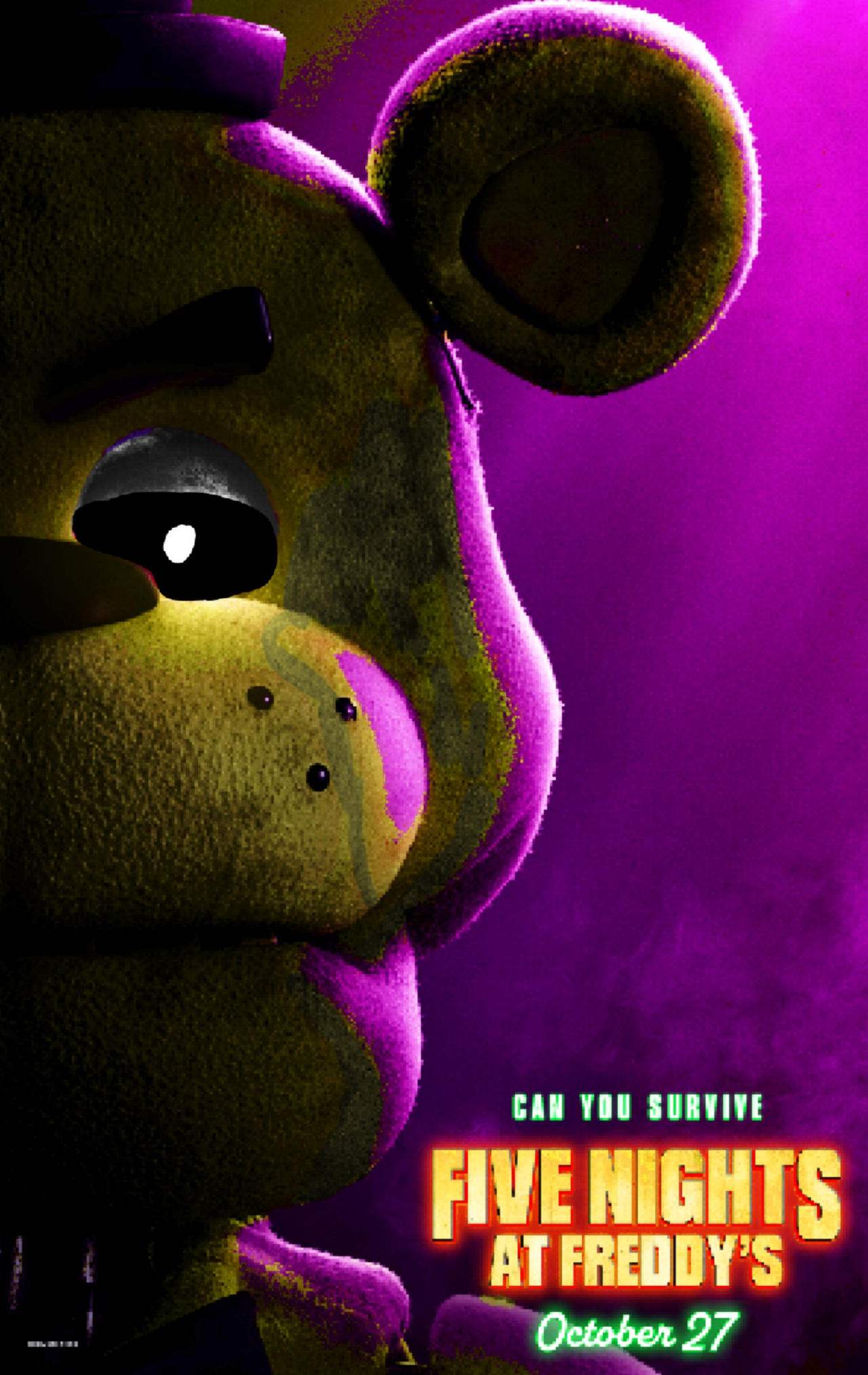 FNaF Movie Golden Freddy Poster Mock-up : r/fivenightsatfreddys