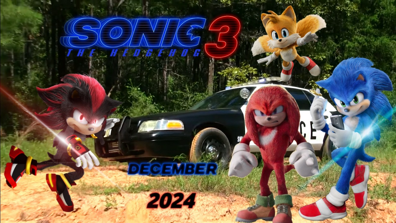 Sonic 3 poster edit by me (2024) in 2023