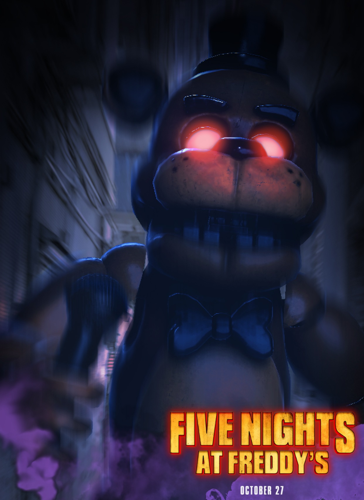 Fnaf movie) golden freddy (updated poster) by galaxystudios78 on