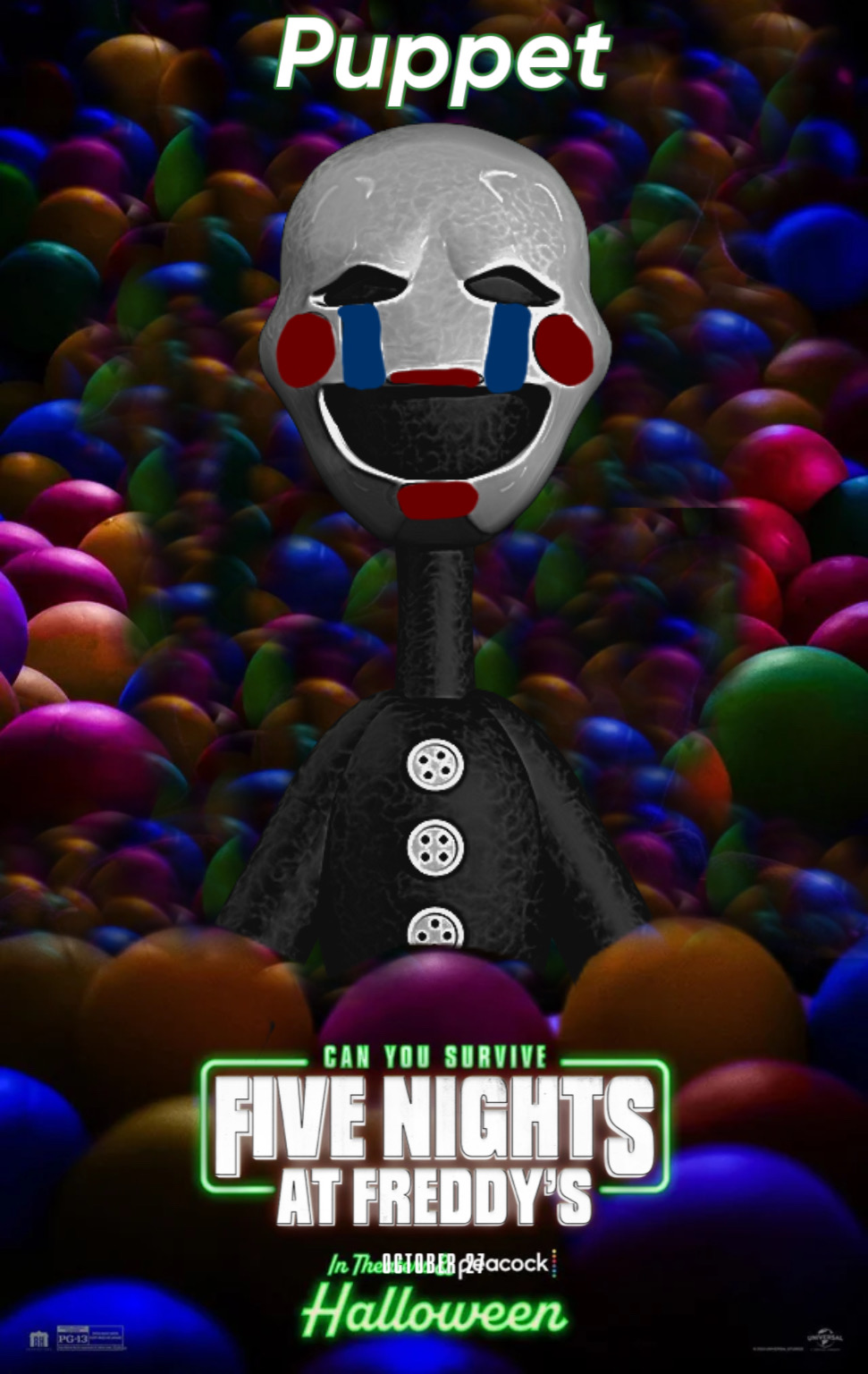 Five Nights At Freddy's movie poster, Stable Diffusion