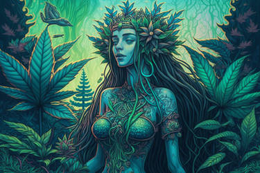 annias Serene and peaceful cannabis goddess Tina