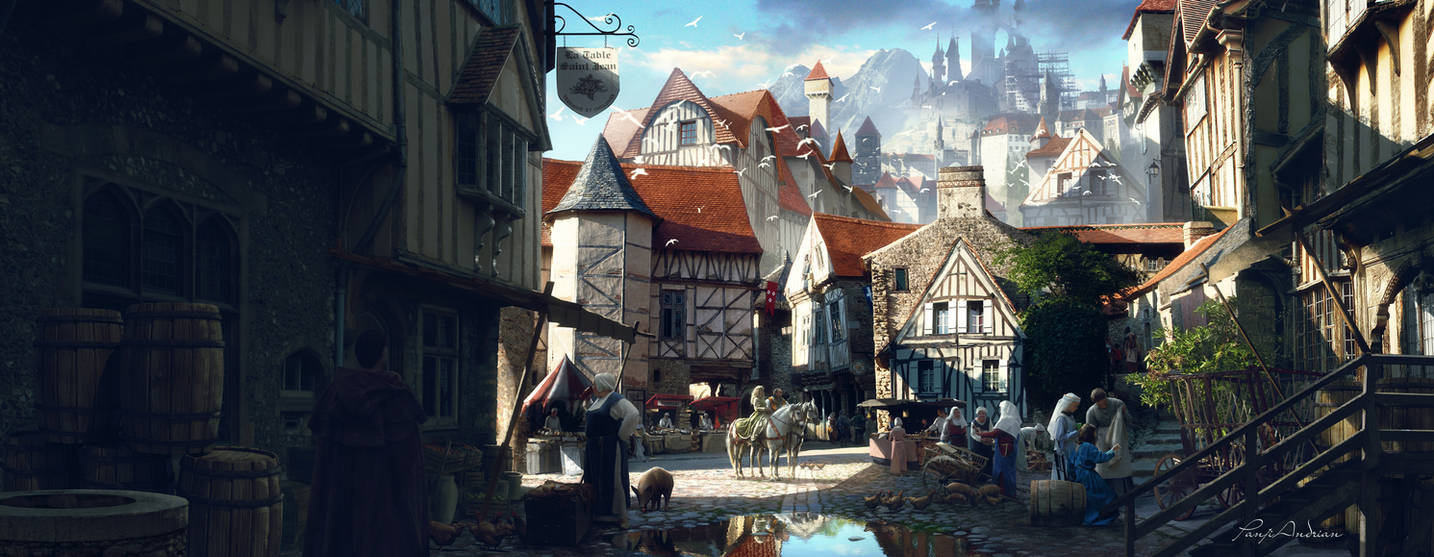 Medieval morning by panjoool