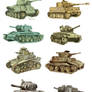 WW2 tanks studies