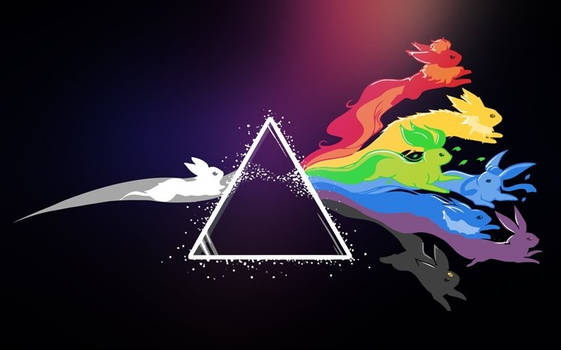 Eevee X Evolutions - Rainbow - HD Wallpaper