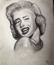 Marilyn Monroe charcoal