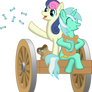 Lyra and Bon Bon wagon