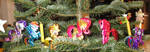 Mane Six in a Christmas Tree by Malte279