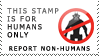 Humans Only Stamp by LordDavid04