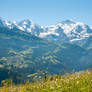 Wengen under the peaks of Eiger, Moench, Jungfrau