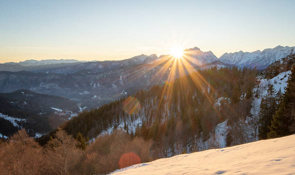 Sunset in the Julian Alps