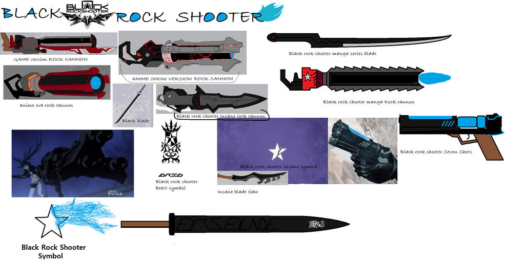 Billy Rocks Weapons Black Rock Shooter weapons by weasel124 on DeviantArt