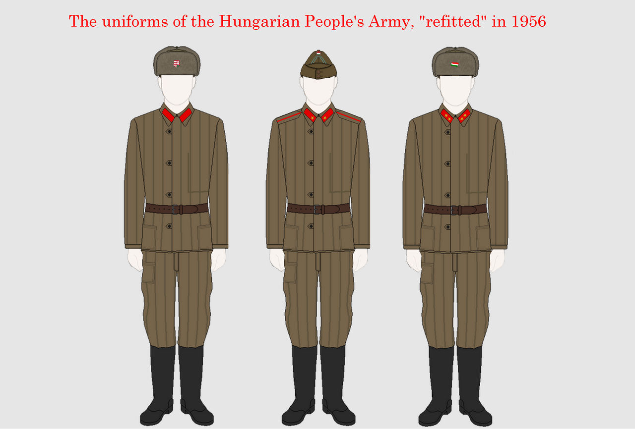 The uniforms of the Hungarian People's Army, 1956 by gerghath1 on