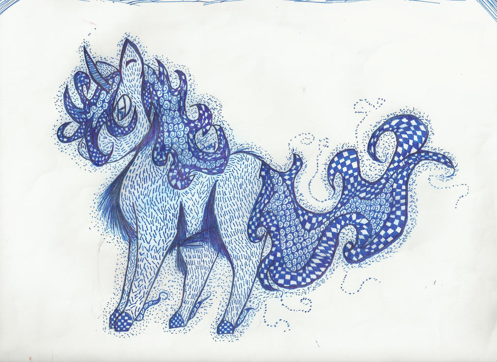 Unicorn Pen Drawing by Tiki-Wolf on DeviantArt