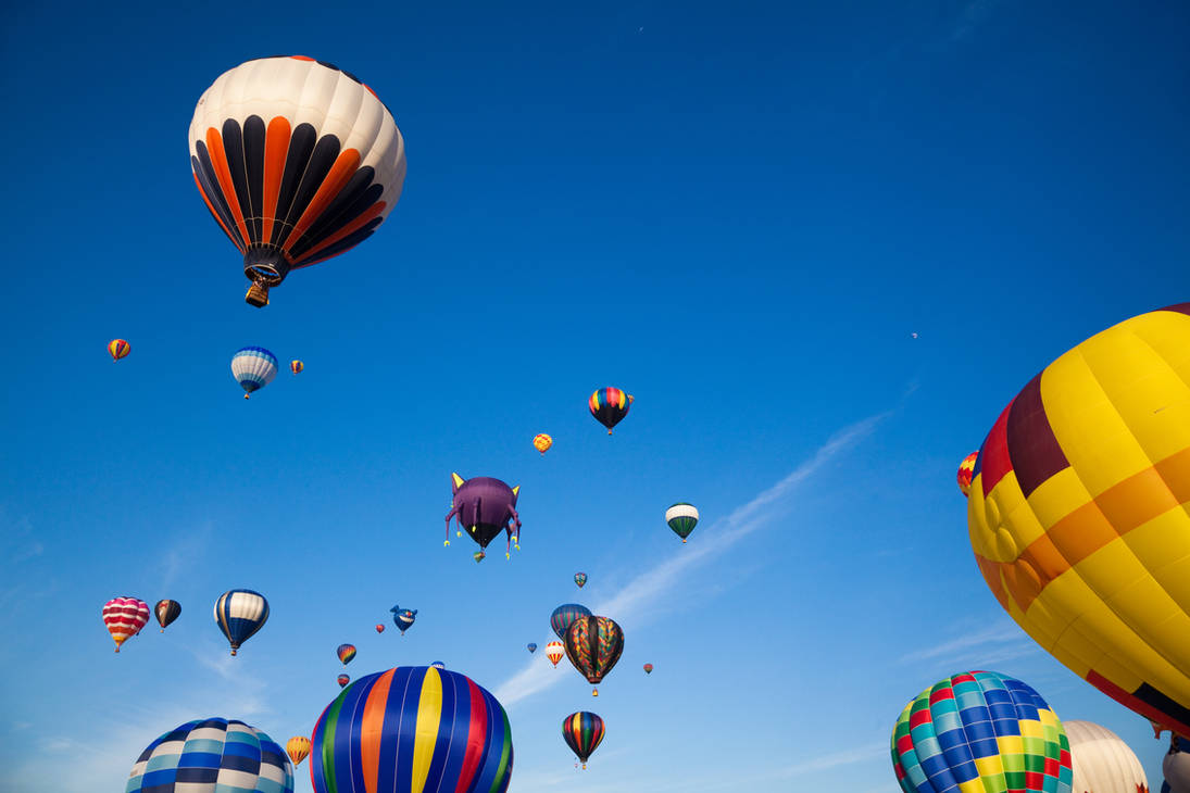 Vibrant Hot Air Balloons I by boldfrontiers