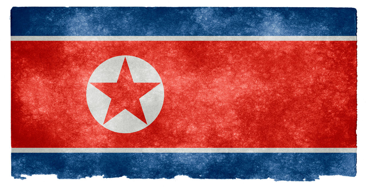 North Korea Grunge Flag