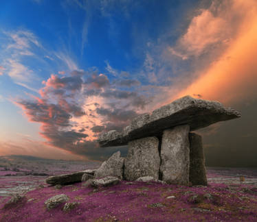 Lavender Dolmen Sunset