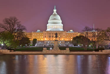 Glowing Washington DC Capitol