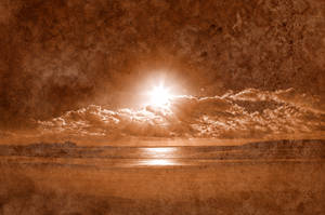 Acrylic Jersey Sunset - Sepia Fantasy by boldfrontiers