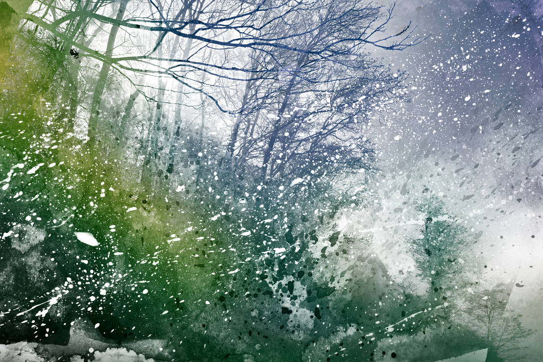 Acrylic Forest Blizzard by boldfrontiers