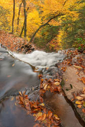 Autumn Waterfall Precipice