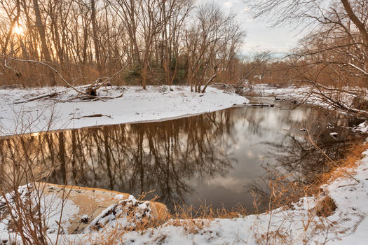 Golden Winter Hour of Rock Creek (freebie)