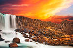 Glowing Axe Falls by boldfrontiers