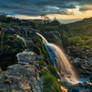 Loup of Fintry Sunset Waterfall