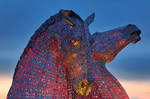 Falkirk Twilight Kelpies by boldfrontiers