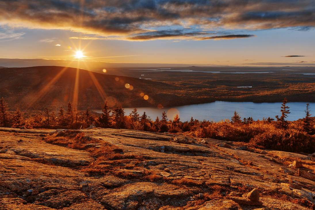 Cadillac Mountain Sunset (freebie) by boldfrontiers