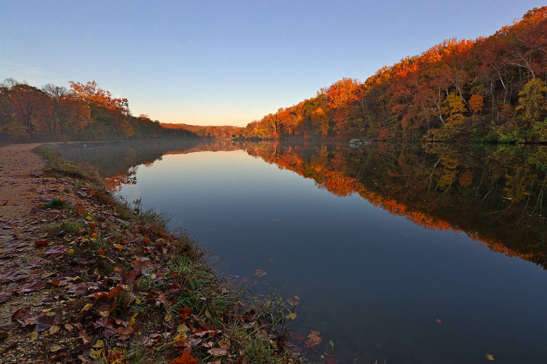Autumn Morning Canal (freebie) by boldfrontiers