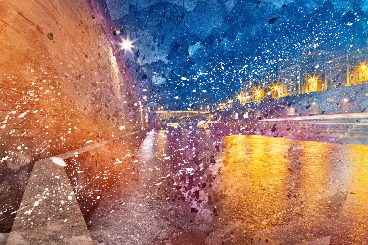 Acrylic Lights of Paris by boldfrontiers