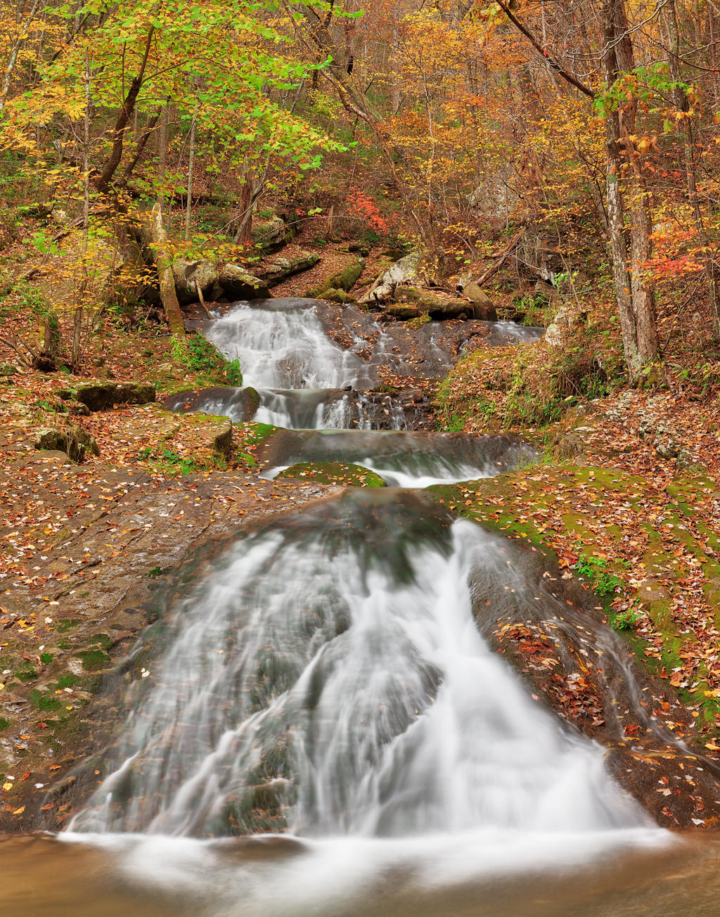 Slanted Fall Autumn Roaring Slide Falls by boldfrontiers on DeviantArt