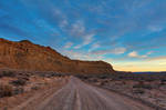 Twilight Desert Road - Cathedral Valley