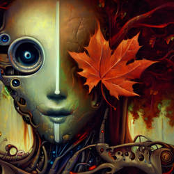 Decadent Fall Robot (AI Art) by boldfrontiers