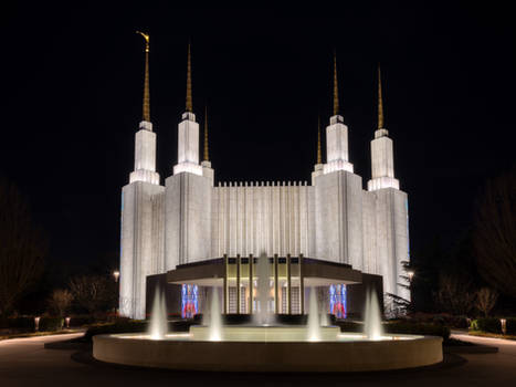 Glowing Night Temple