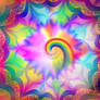 The origin of the rainbow spiral.