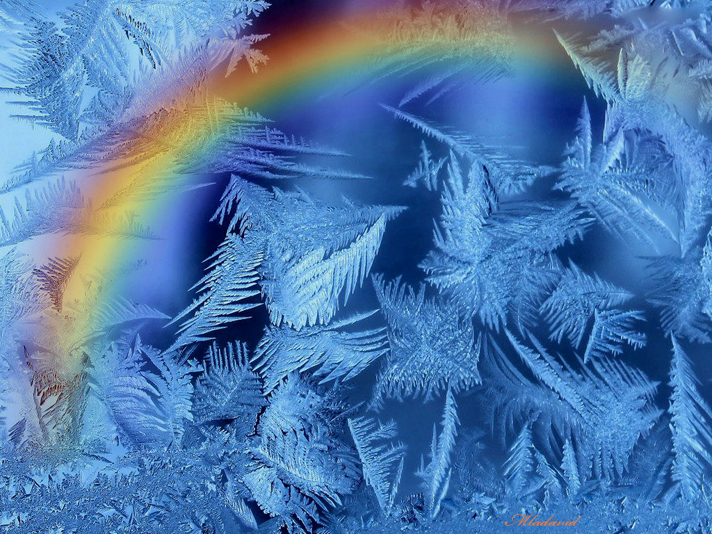 Frosty rainbow.