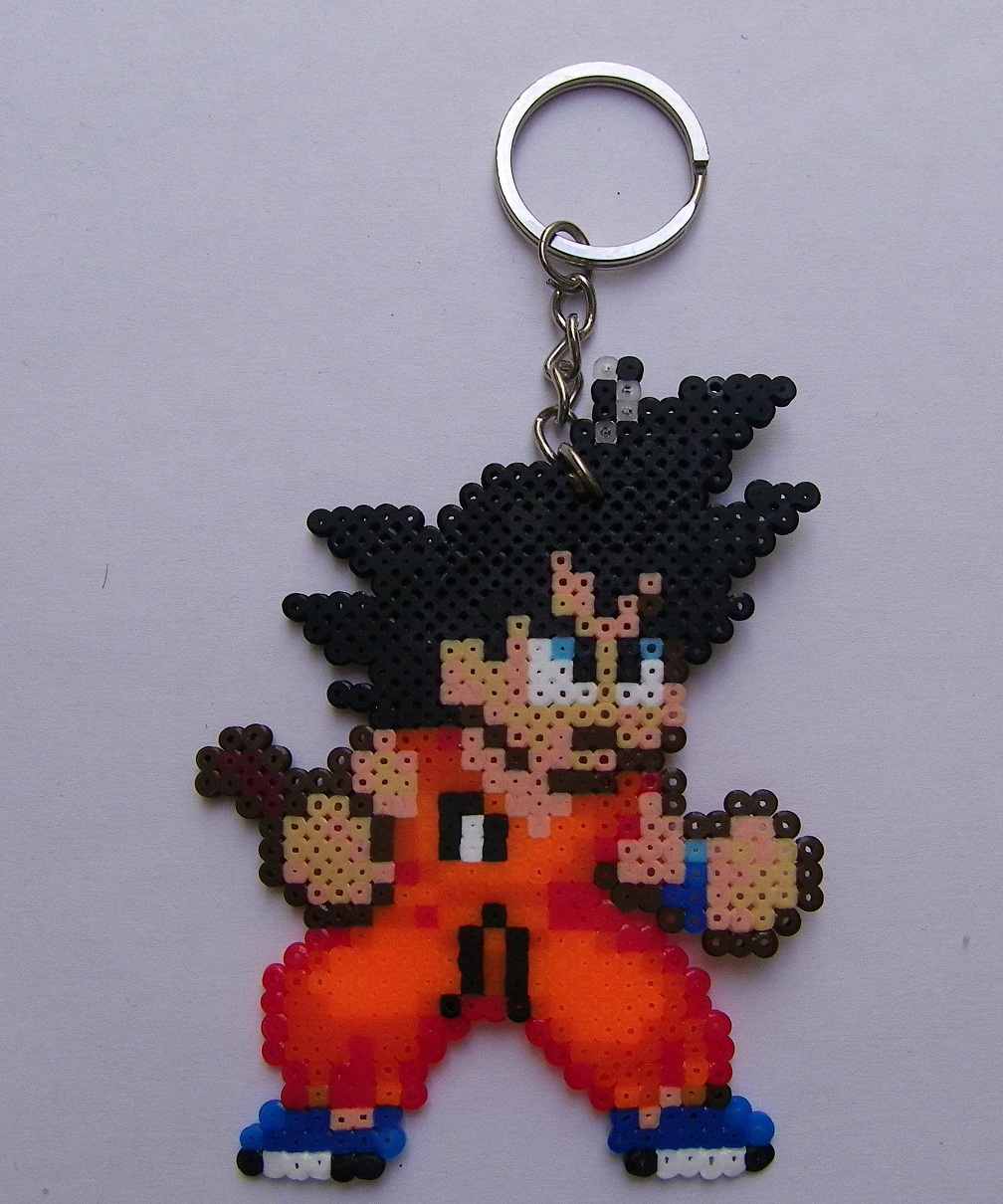 Goku Keychain hama beads mini by berserk03 on DeviantArt Goku Keychain hama beads mini by berserk03 on DeviantArt