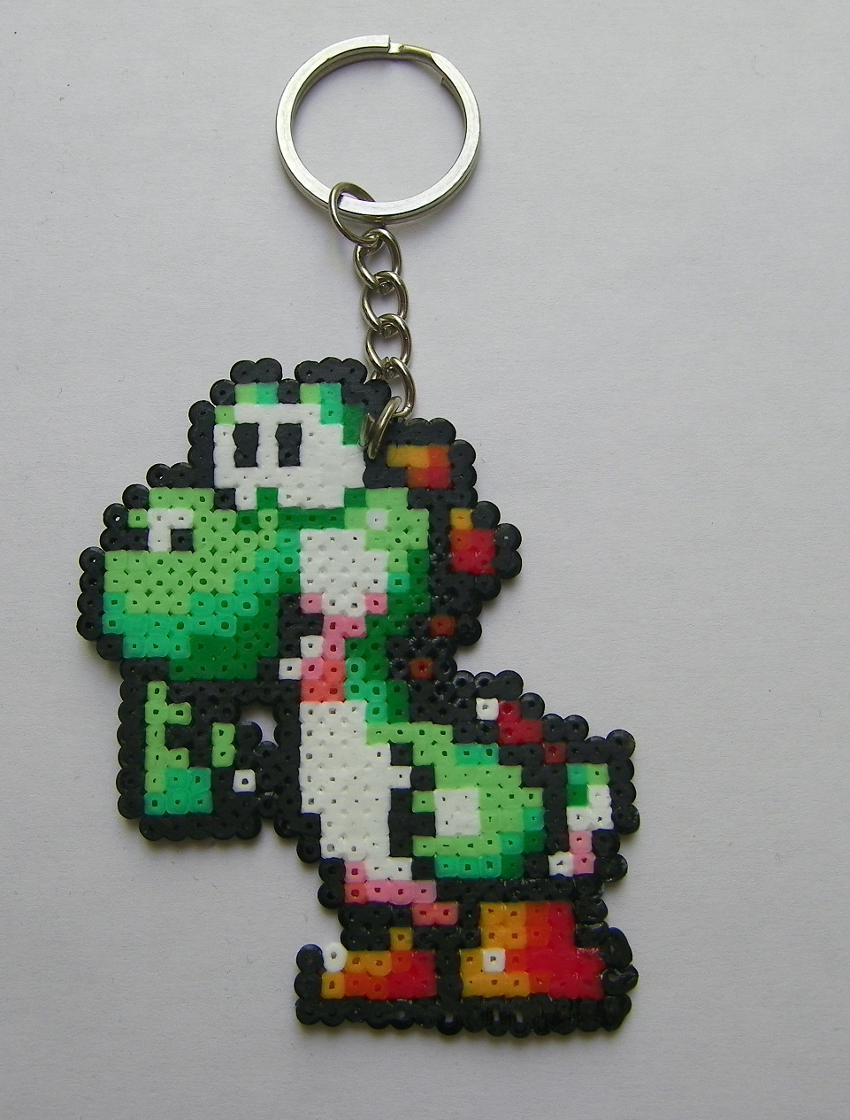 Pyssla Yoshi Yoshi keychain hama beads mini by berserk03 on DeviantArt