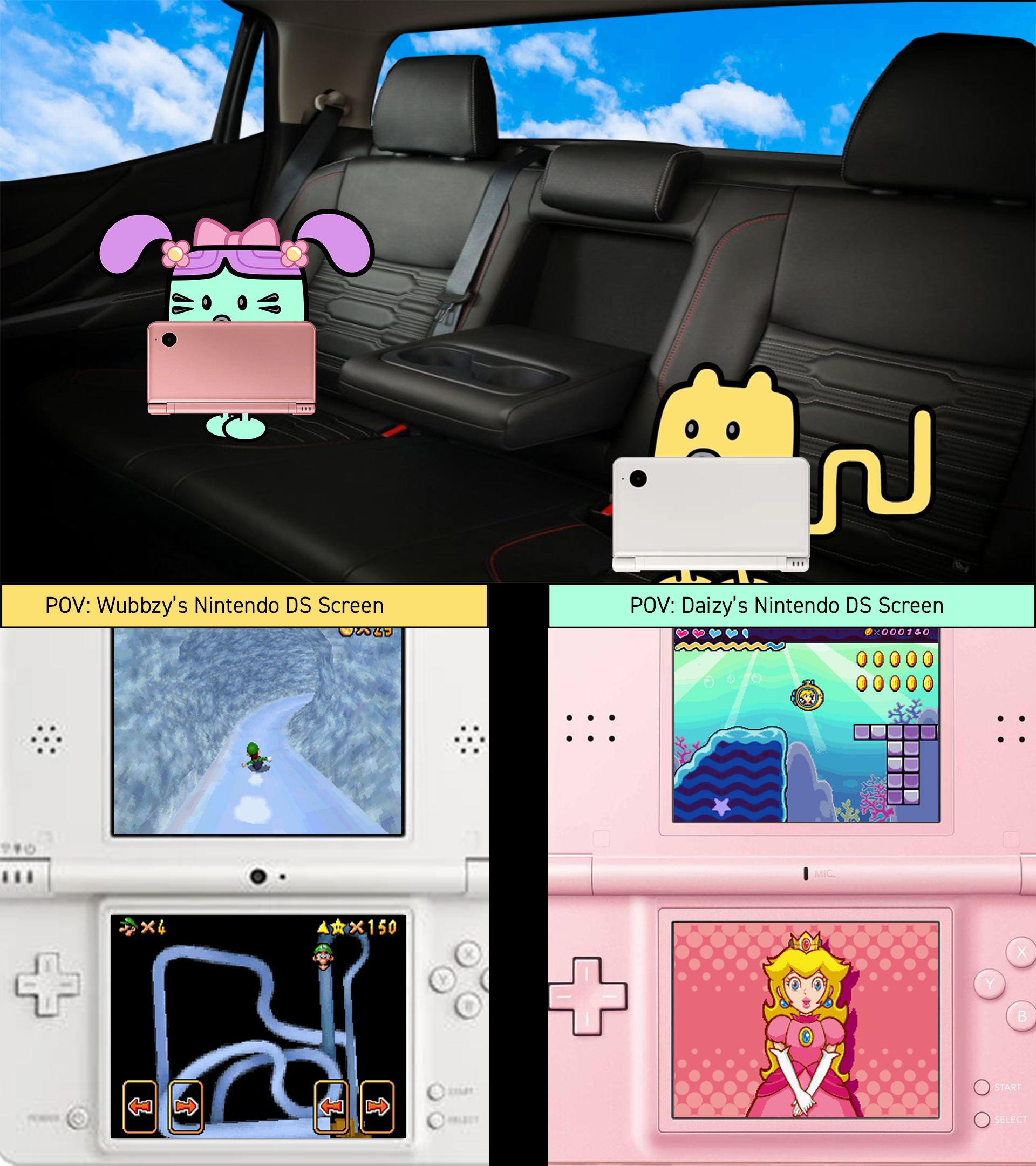 Wubbzy and Daizy's Road Trip Gaming Session