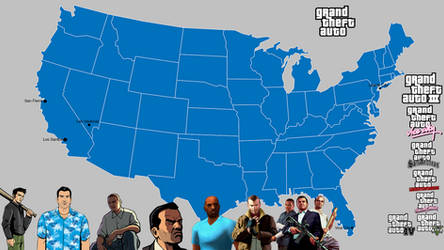 Grand Theft Auto USA Map