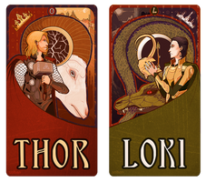 Mucha Thor and Loki