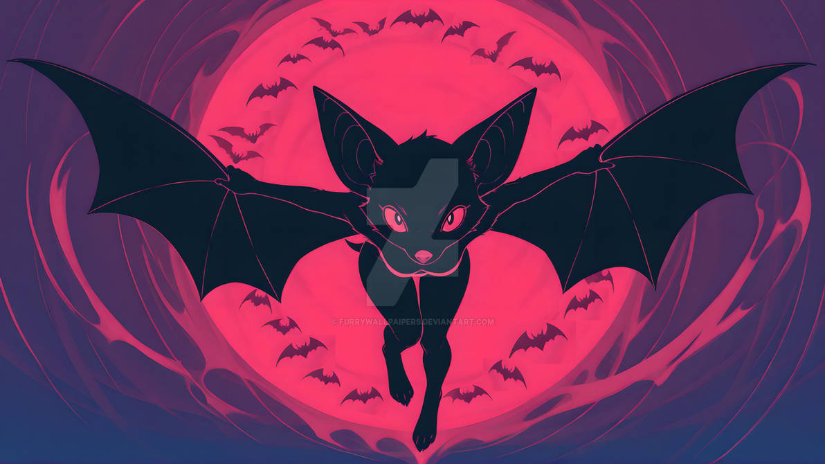 Bat Riding Deviantart Bat WallPaper by FurryWallpAIpers on DeviantArt