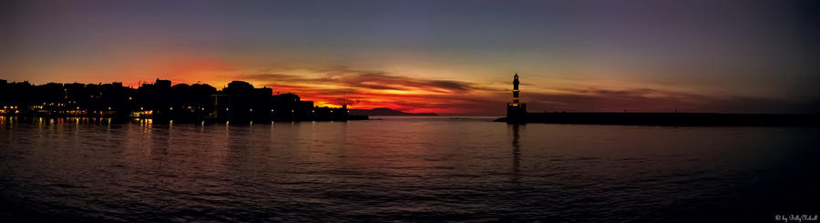 Sunset on Chania old Port