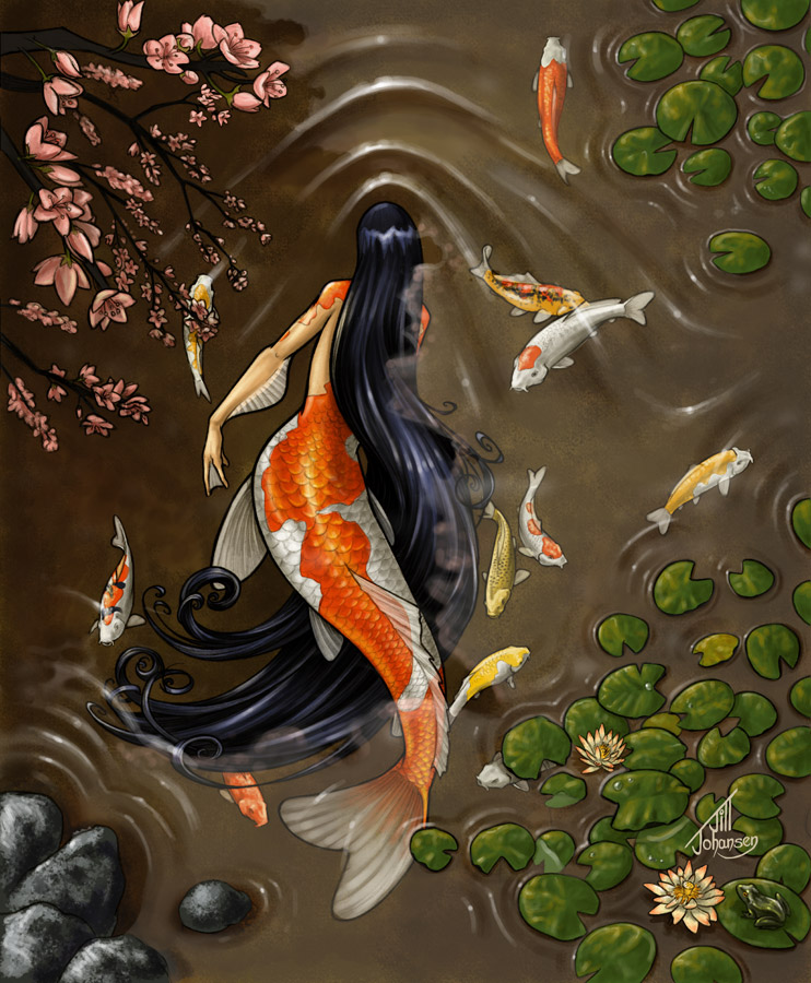 Koi Mermaid by JillJohansen