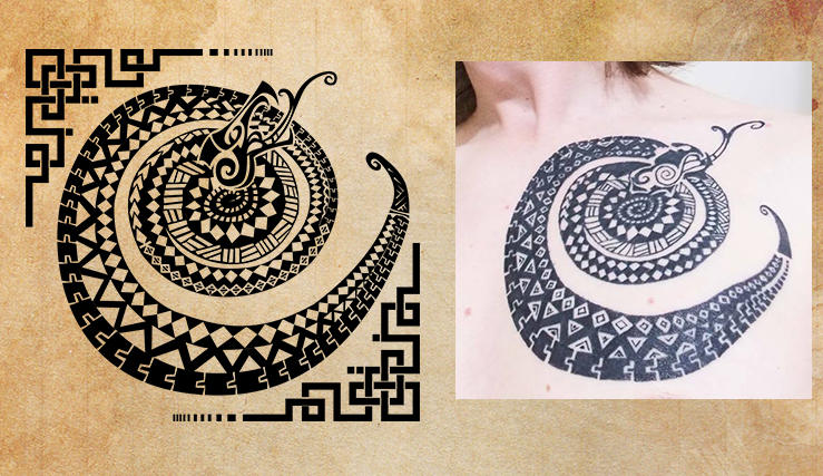 Nordic Snake Pattern Tattoo - Nordic snake - pharmacy symbology by zeymar on DeviantArt