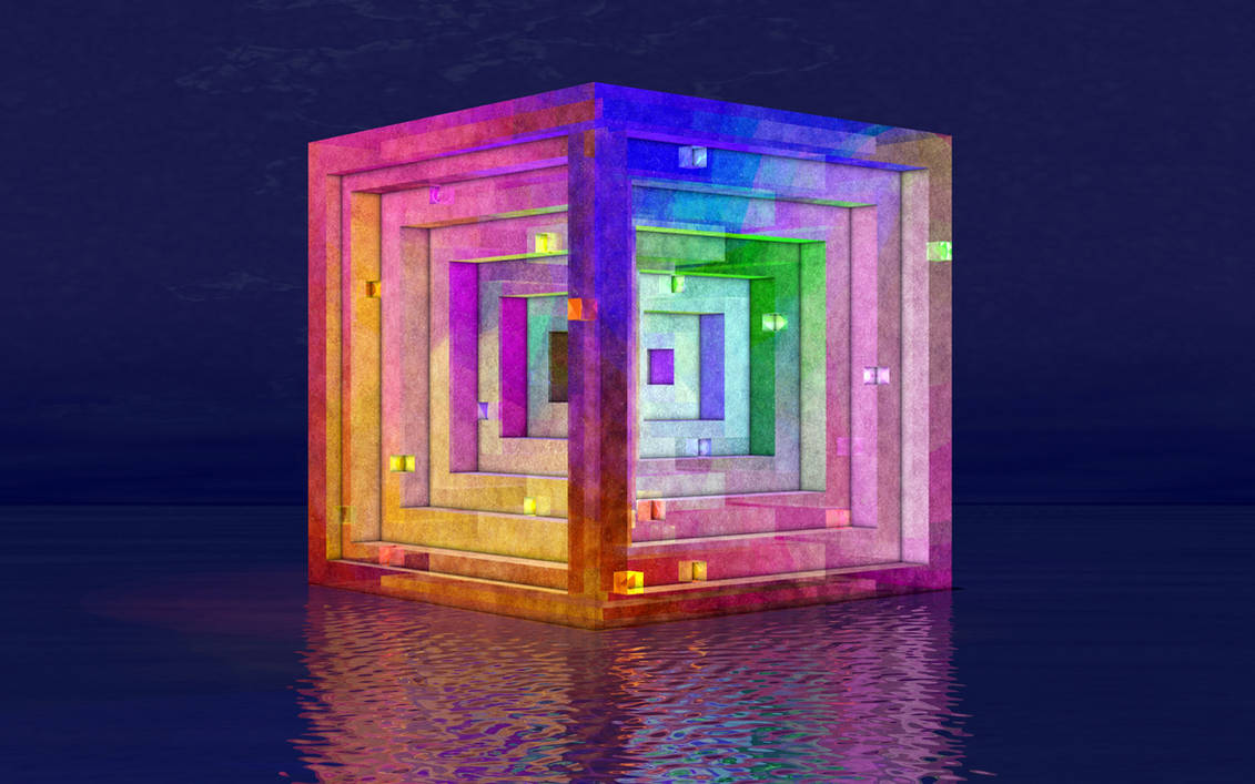 Floating Cube 07 1680x1050 by jleoc on DeviantArt